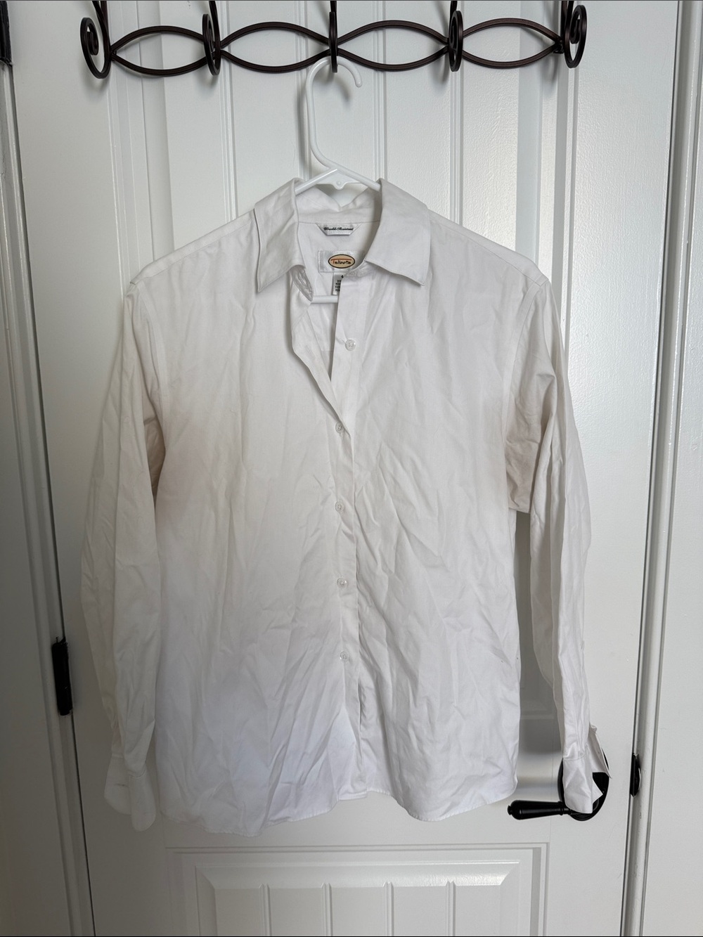 Talbots White Wrinkle-Resistant Button Front Shirt